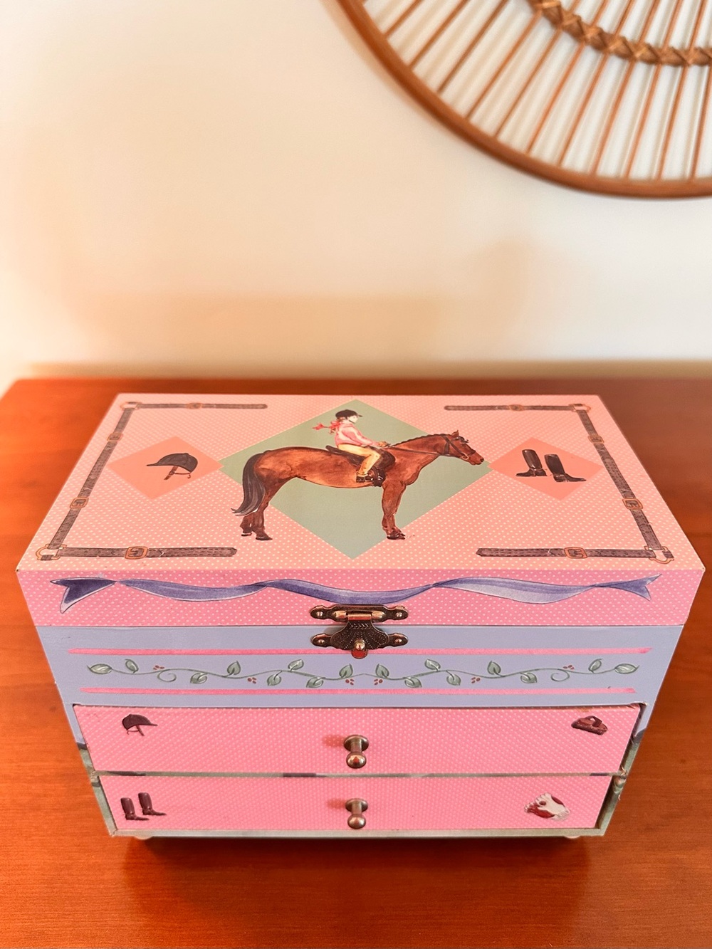 🐎 English Rider Horse Musical Jewelry Box Plays My Old Kentucky Home